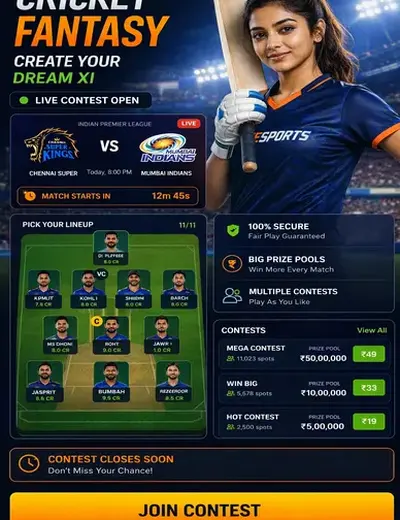 Khelo24game (khelo24 game) fantasy cricket & matchday visual 3